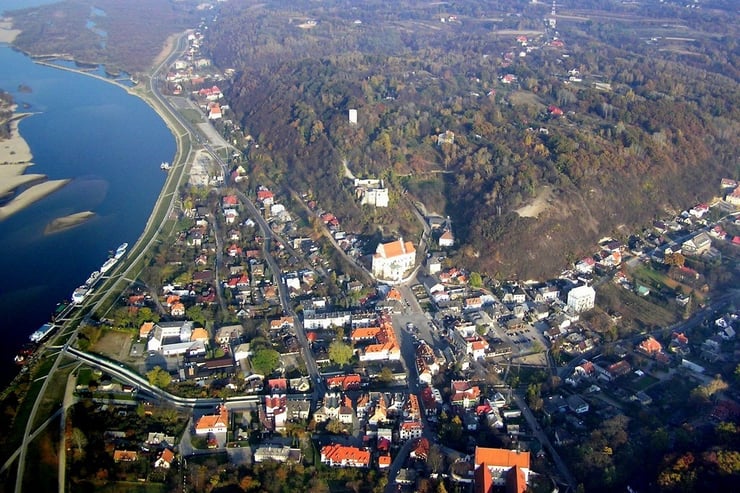 kazimierz dolny z lotu ptaka